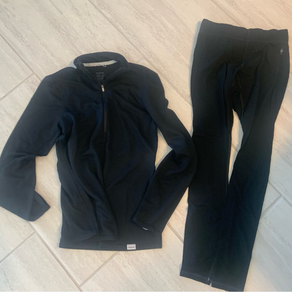 Black Youth XS long underwear SET